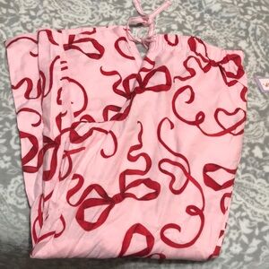 JOYSPUN Pink and Red Bow Patterned Pajama Pants
